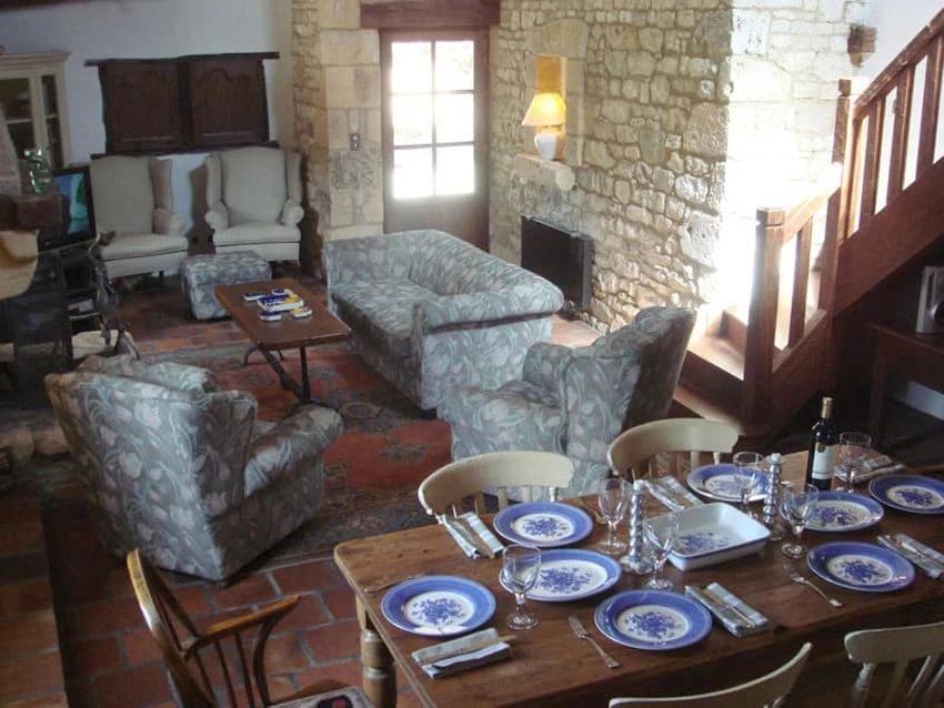 Living room and dining area