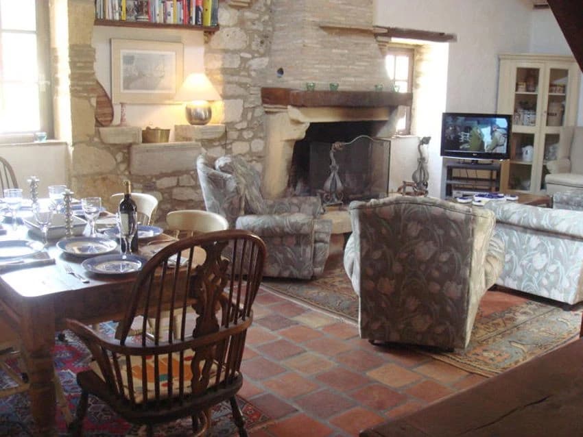 Living room and dining area